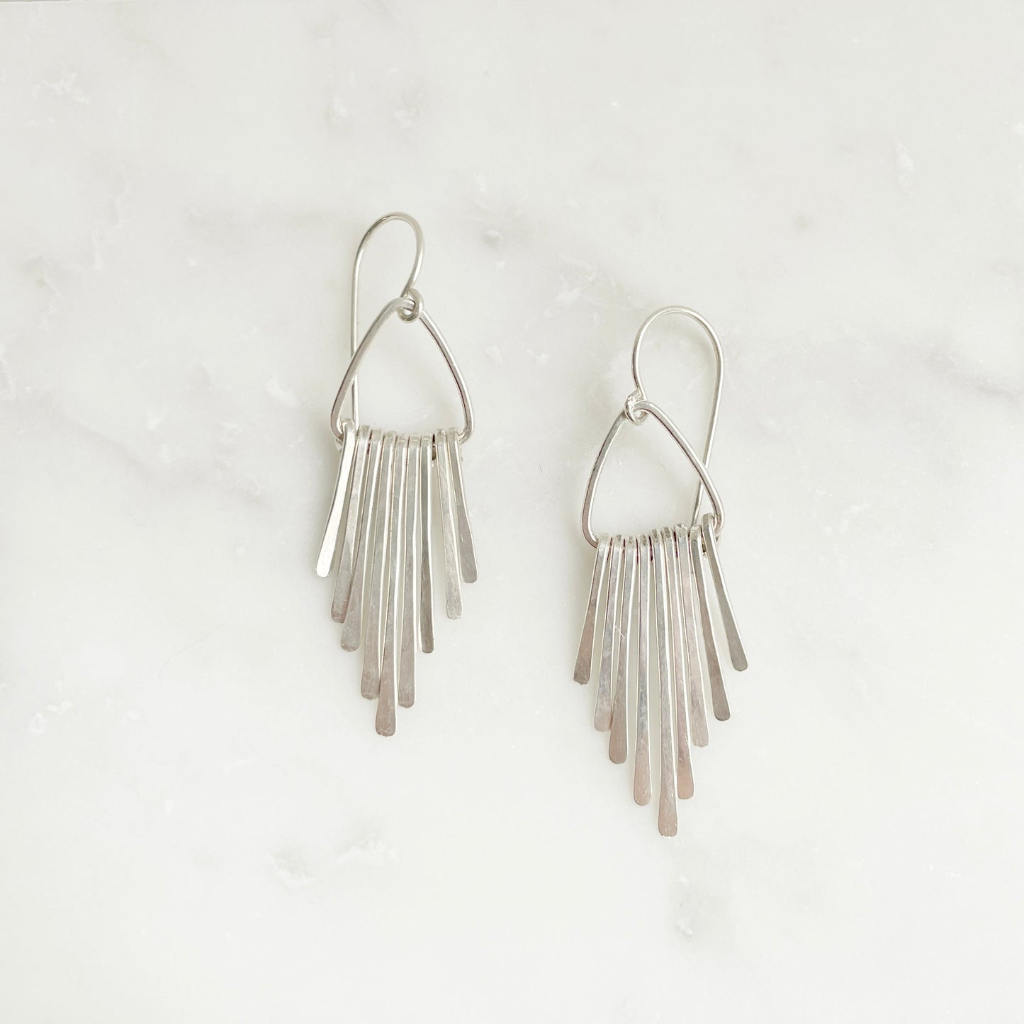 Petite Triangle Radiant Rays Earrings