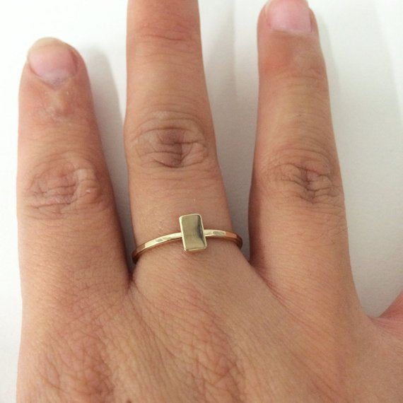 Rectangle stack ring