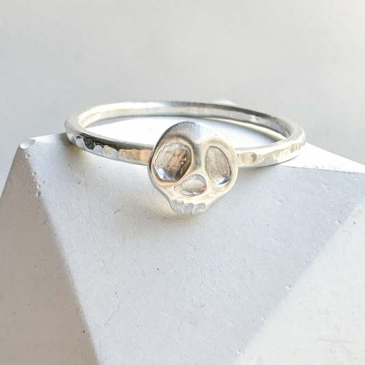 Skull Charm Stack Ring