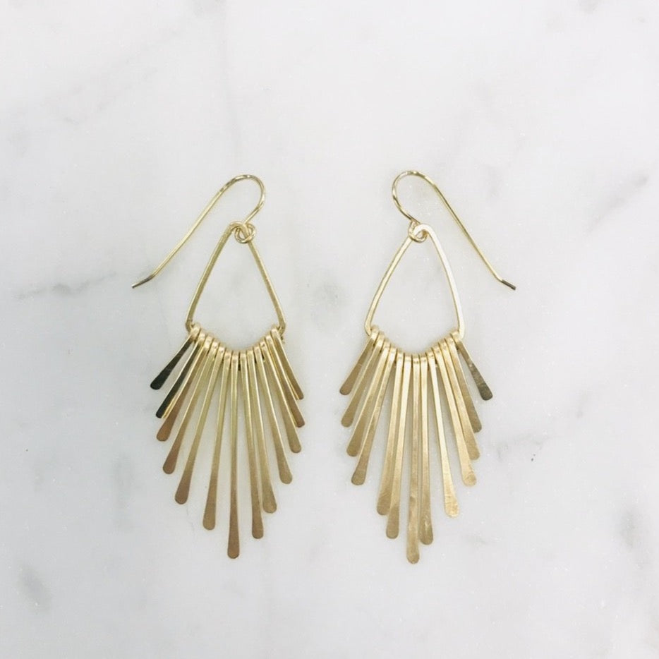 Marquis Fill Radiant Rays Earrings