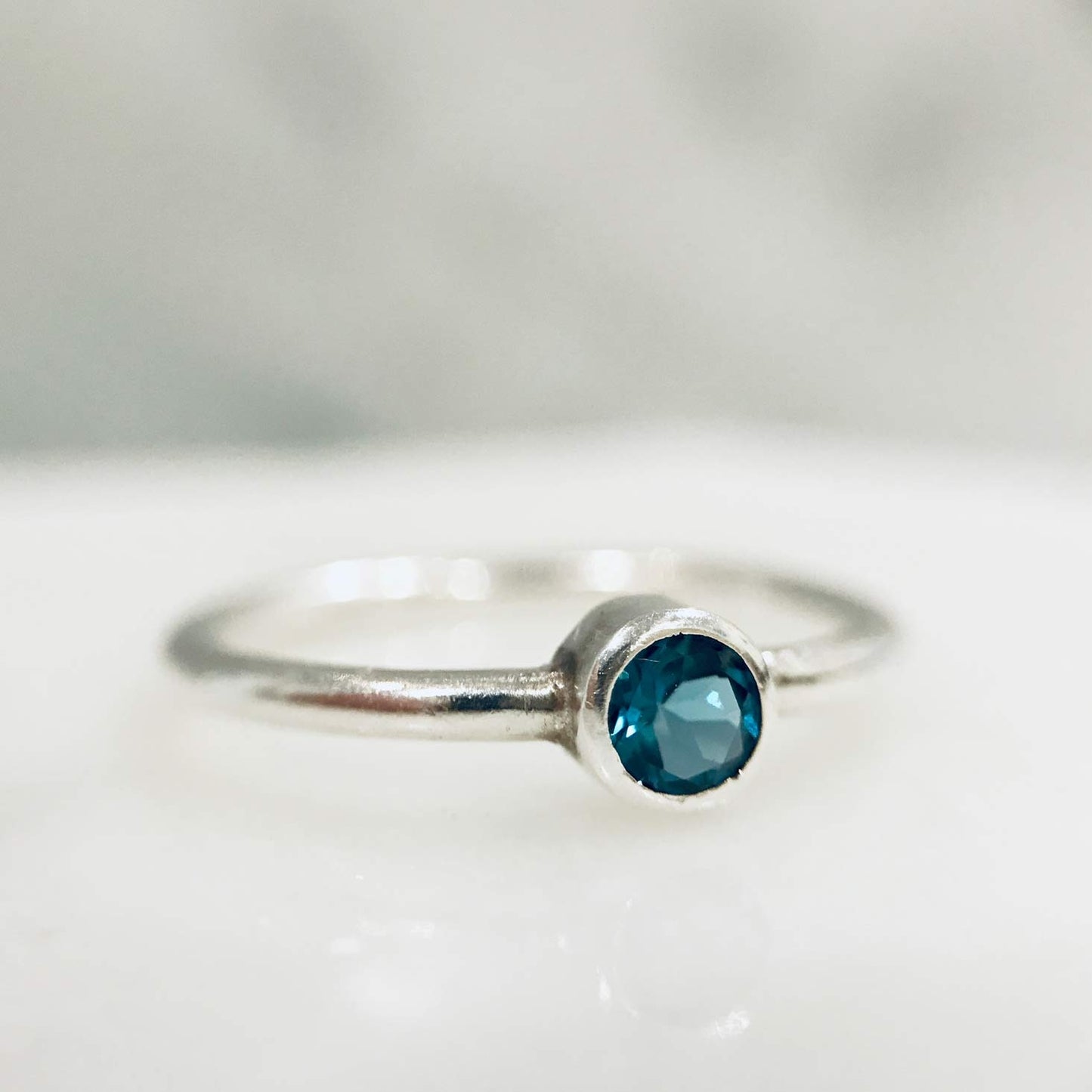 4mm gemstone stacking ring