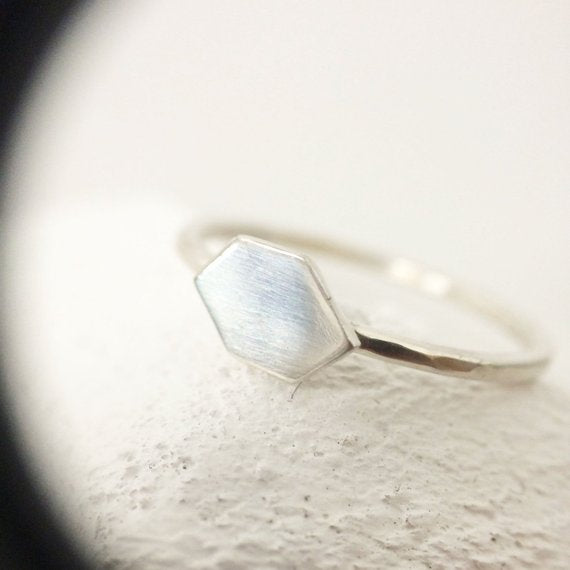 Geode charm ring