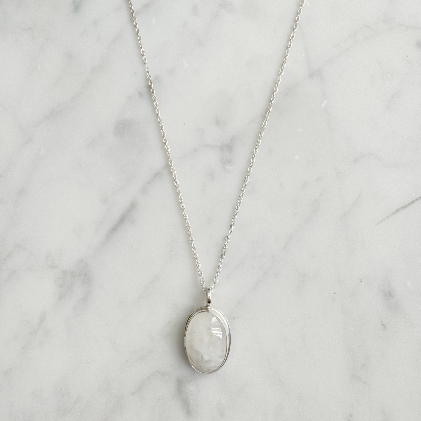 Oval Moonstone Necklace