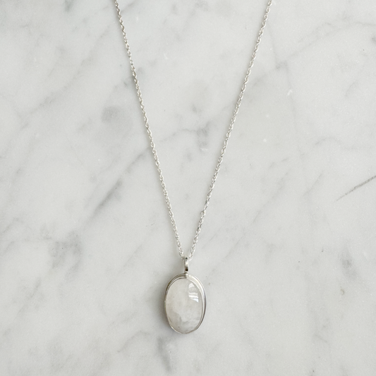 Oval Moonstone Necklace