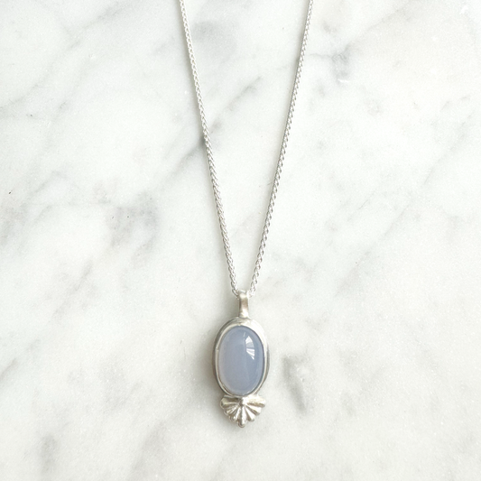 Purple Chalcedony Embelishment Necklace