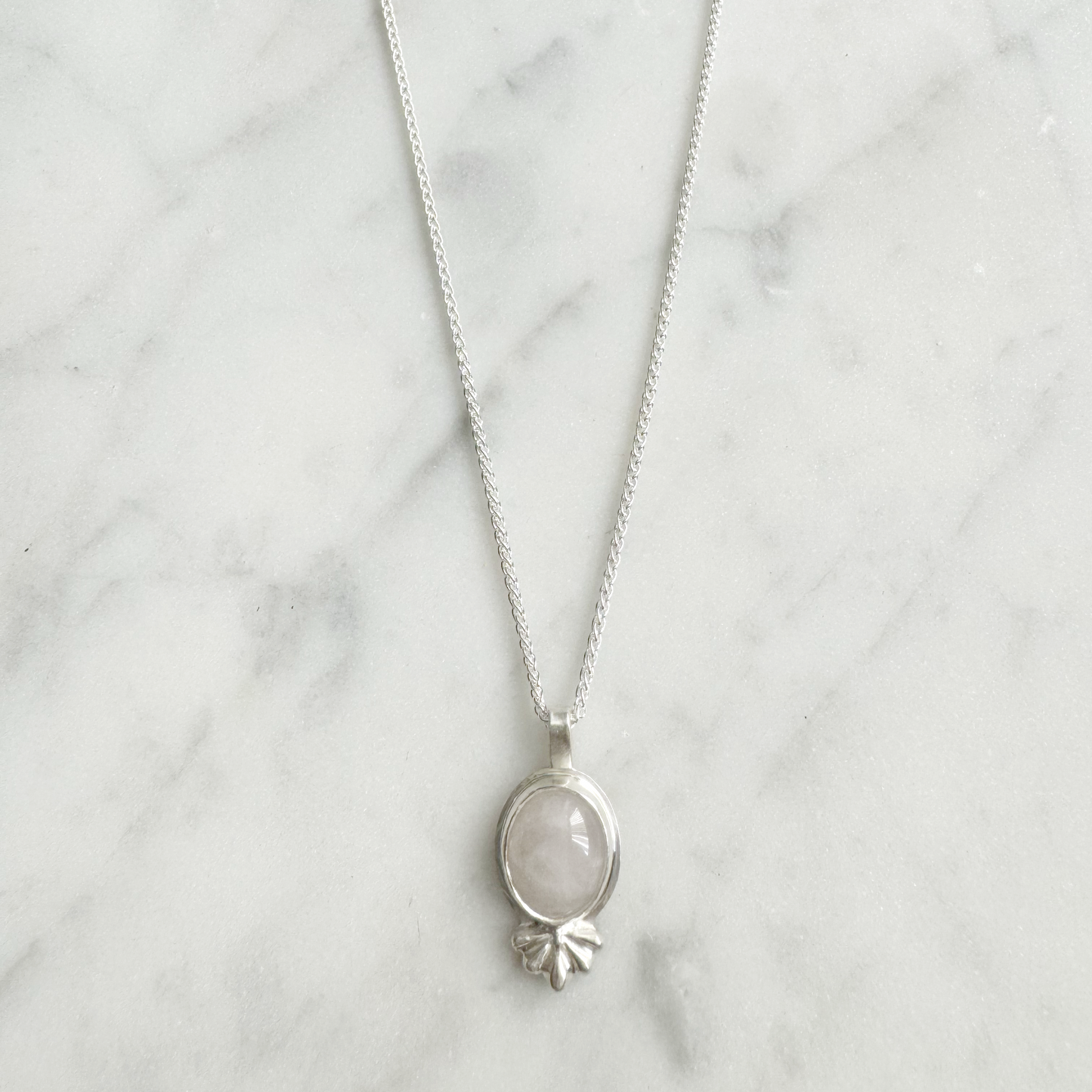 Rose Quartz Embellishment Necklace