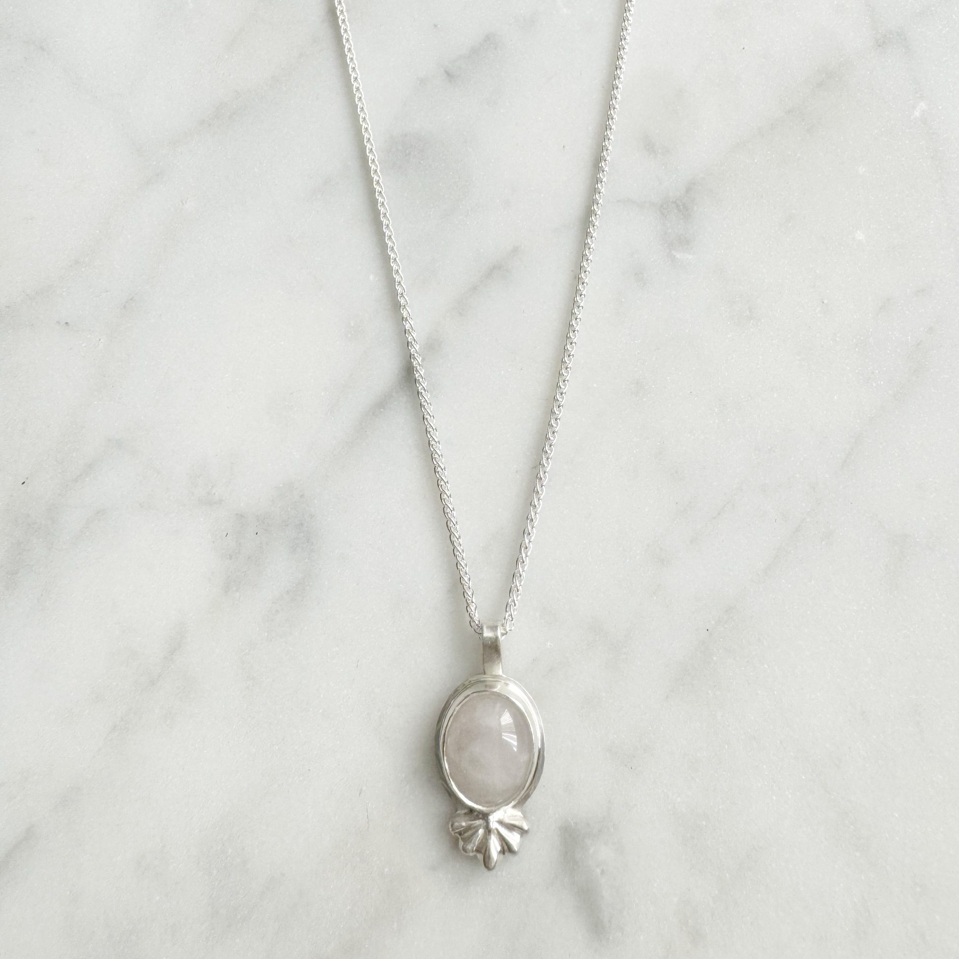 Rose Quartz Embellishment Necklace