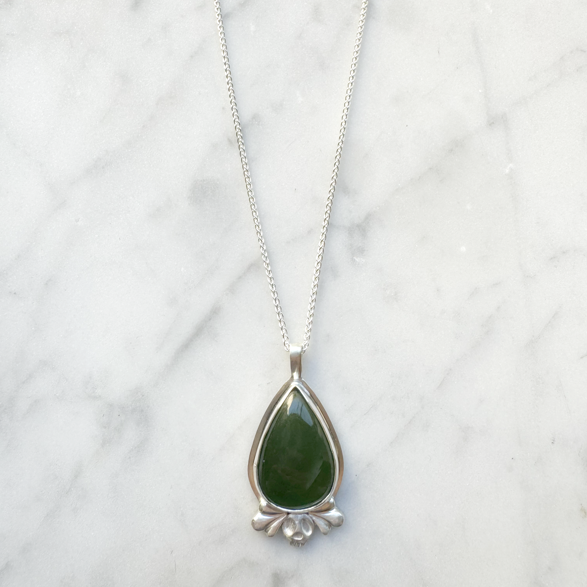 Serpentine Skull Embellishment Necklace