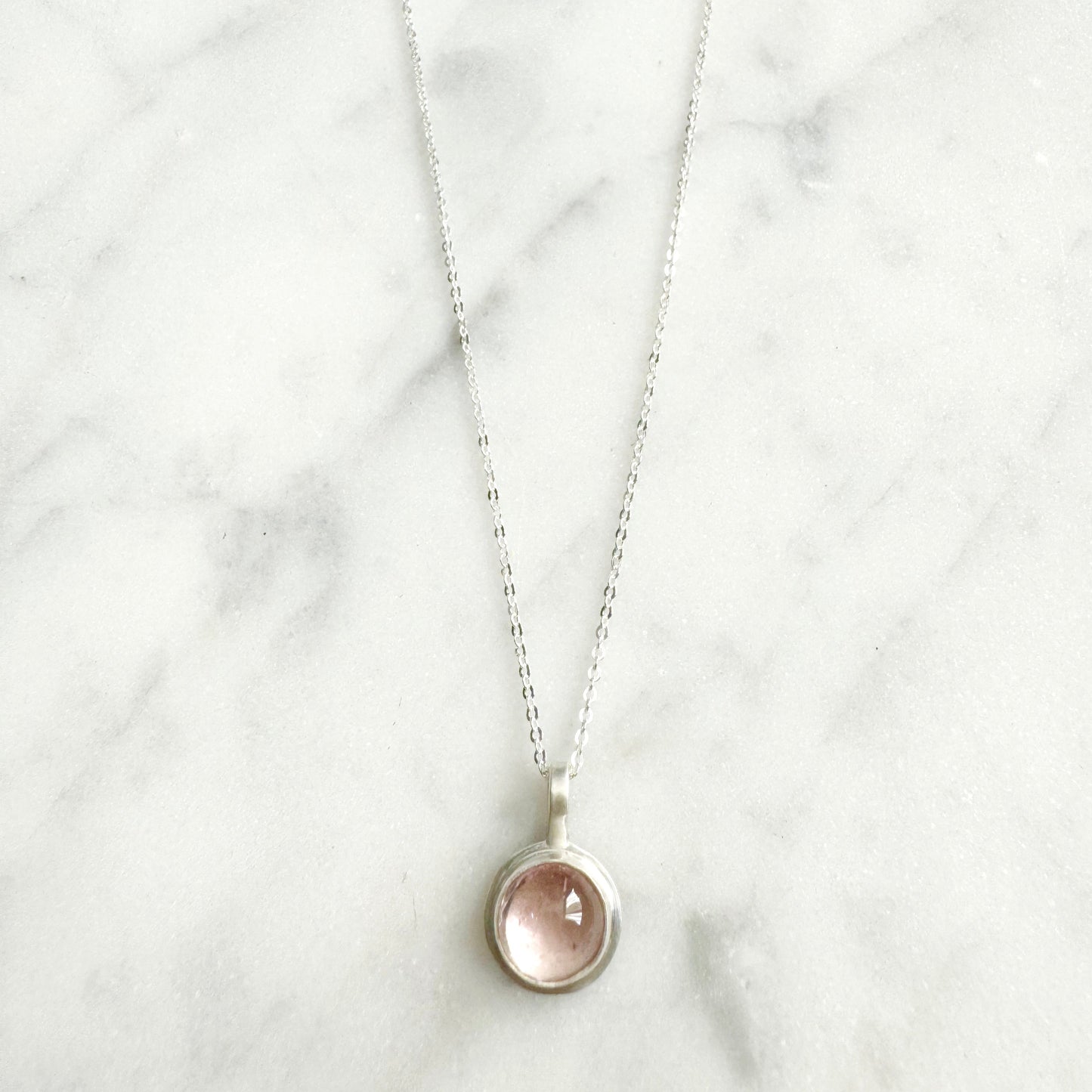 Tiny Pink Tourmaline Necklace