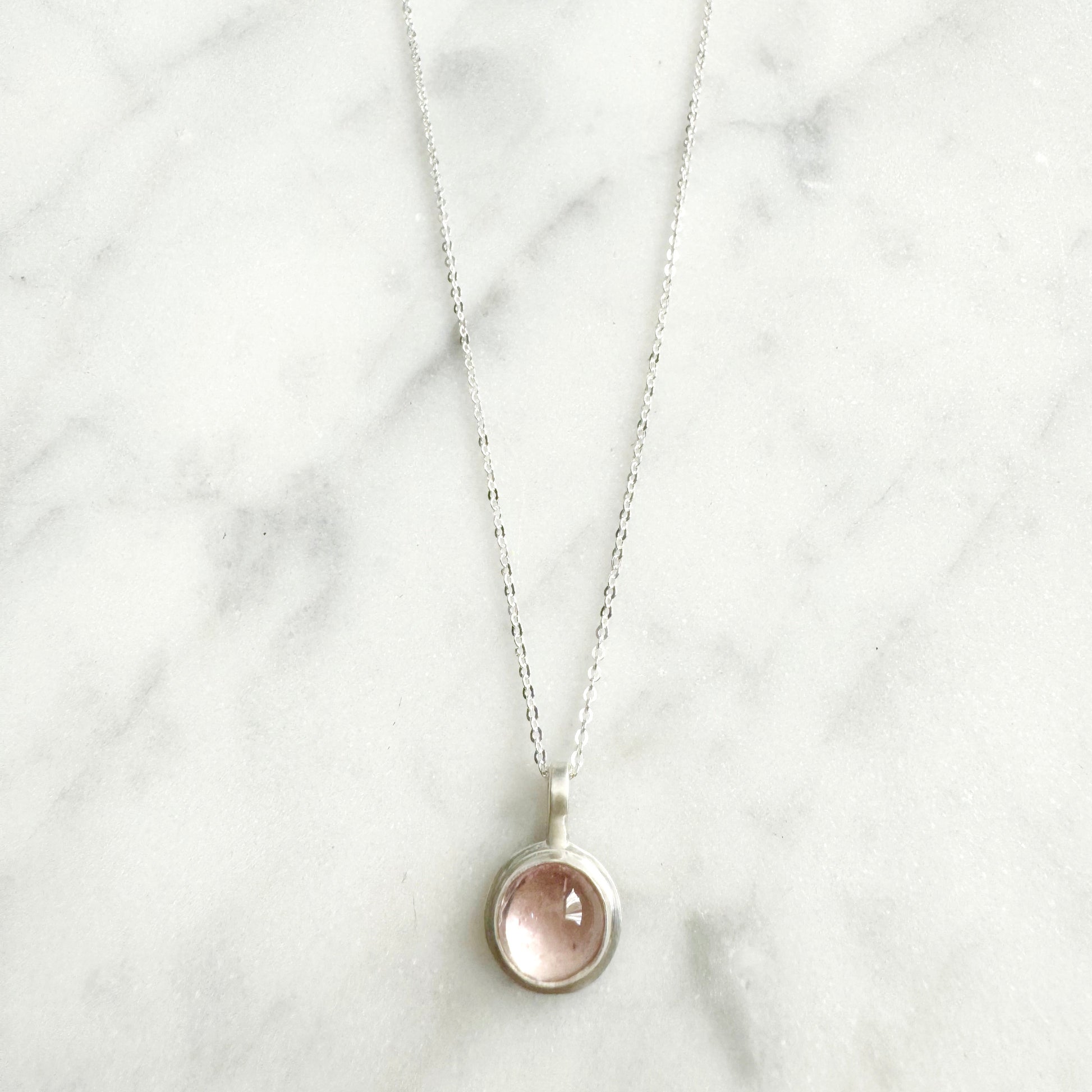 Tiny Pink Tourmaline Necklace