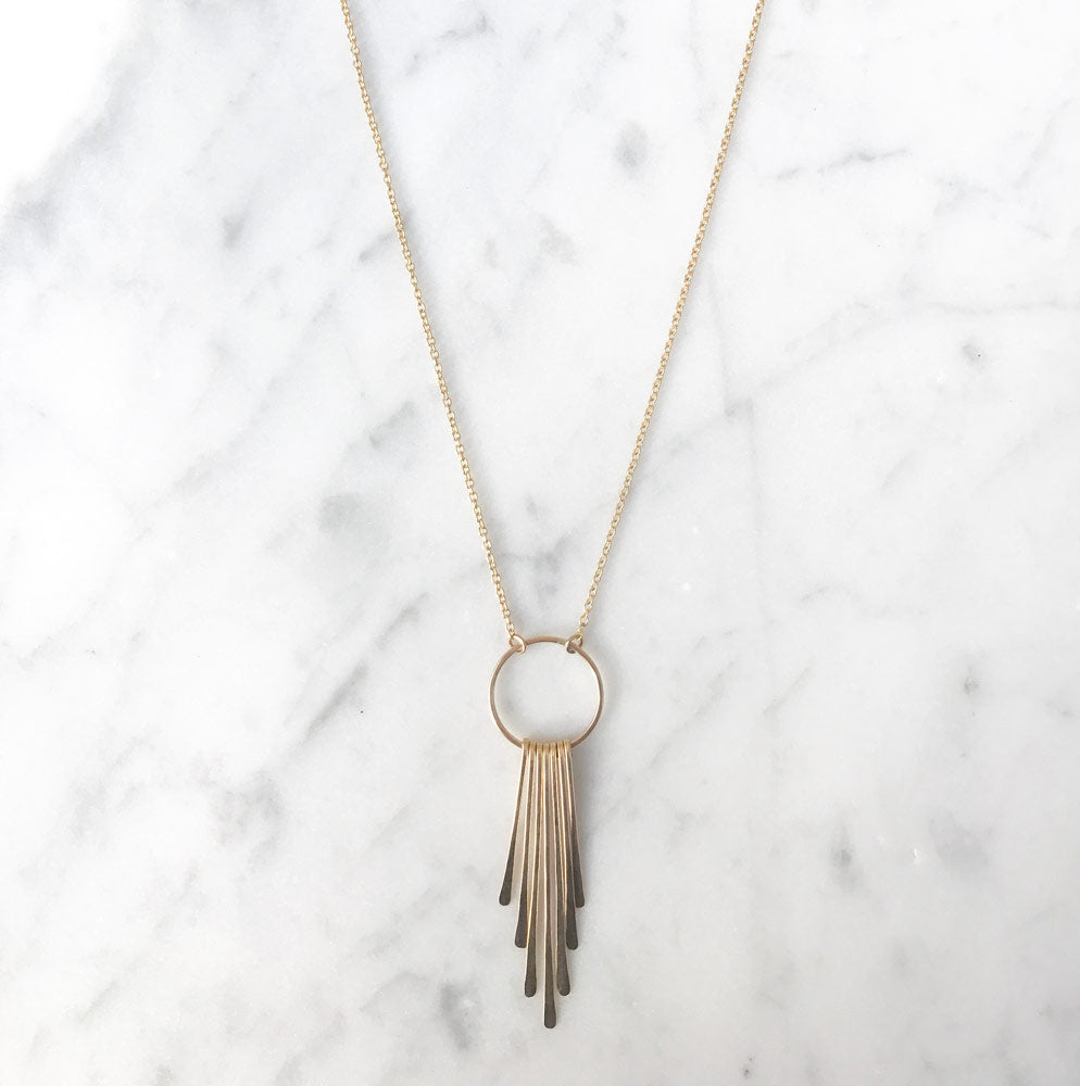 Long Radiant Rays Necklace